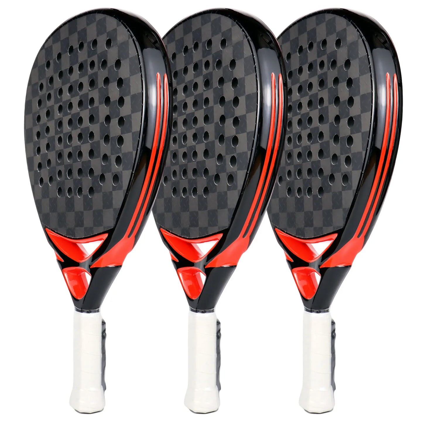 AMASPORT Padel Tennis Racket 3K/12K/18K/Kevlar Carbon Paddle Racket 3D Rough Surface EVA Soft 38mm Paddle Shovel