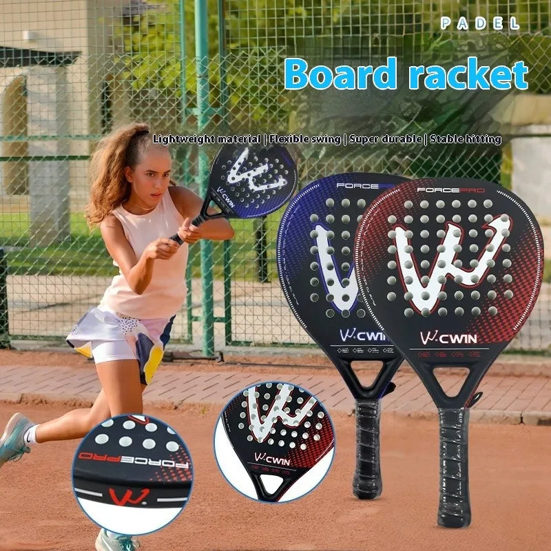Professional Carbon Fiber Beach Tennis Racket with Bag - Soft EVA Paddle, Lightweight Adult Outdoor Sports Equipment
