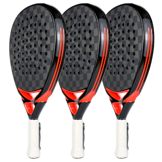 AMASPORT Padel Tennis Racket 3K/12K/18K/Kevlar Carbon Paddle Racket 3D Rough Surface EVA Soft 38mm Paddle Shovel