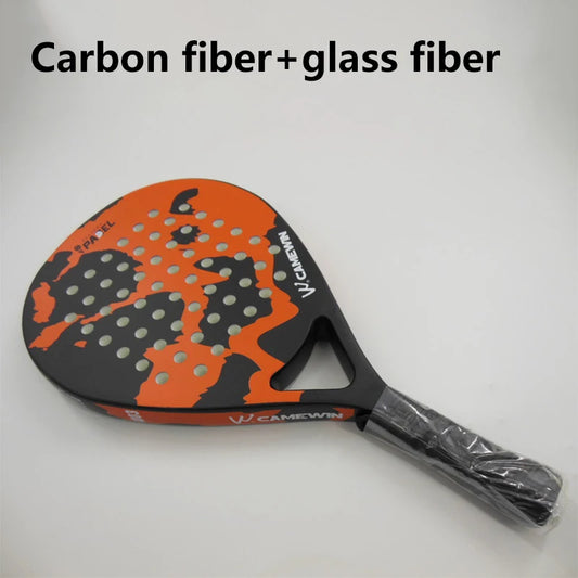 Lightweight Carbon Fiber Cage Padel Racket | Tennis Racquet Sports Equipment Fitness And Health, Good Elasticity, High Quality!