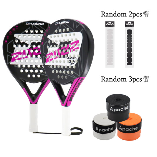 Lightweight Paddle Tennis Racket 2022 Diamond Shape With Precision Holes Carbon Padel Racket Suitable For Beginner To Advanced