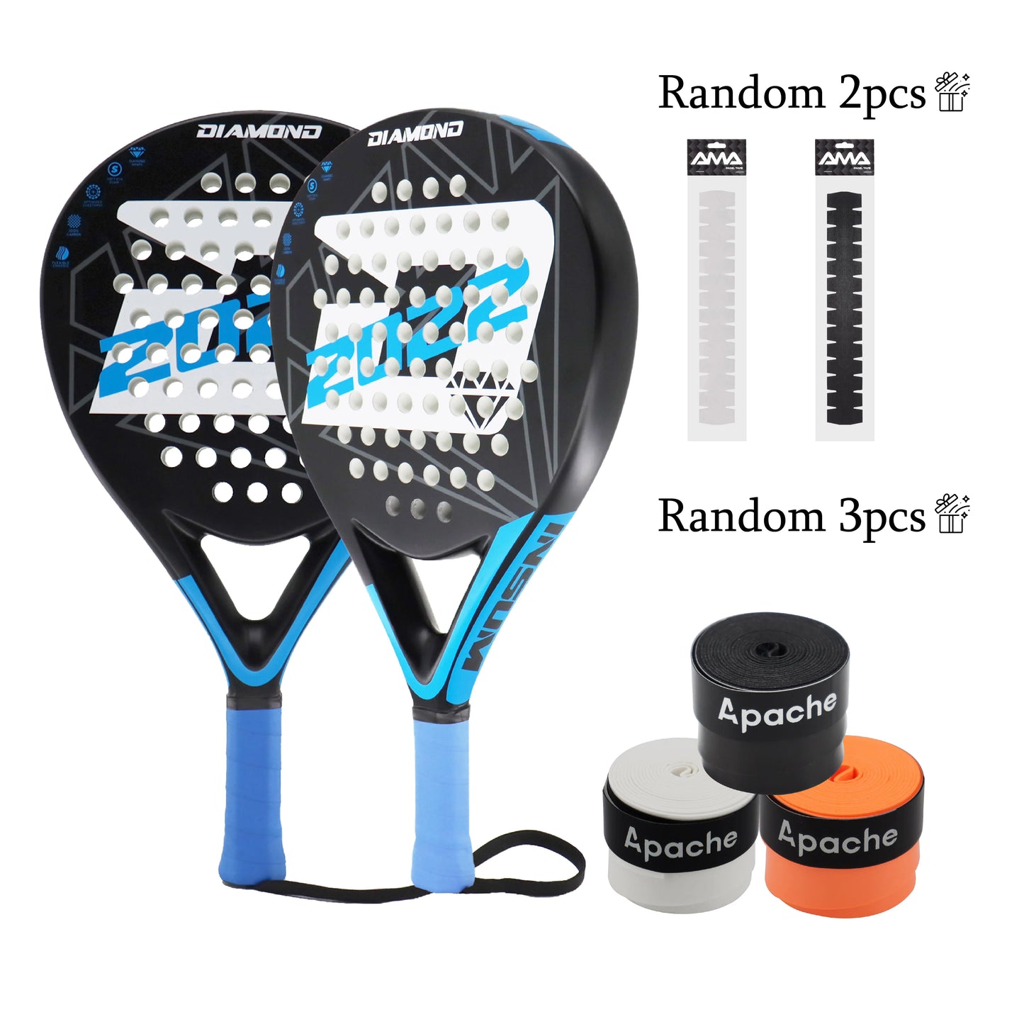 Lightweight Paddle Tennis Racket 2022 Diamond Shape With Precision Holes Carbon Padel Racket Suitable For Beginner To Advanced