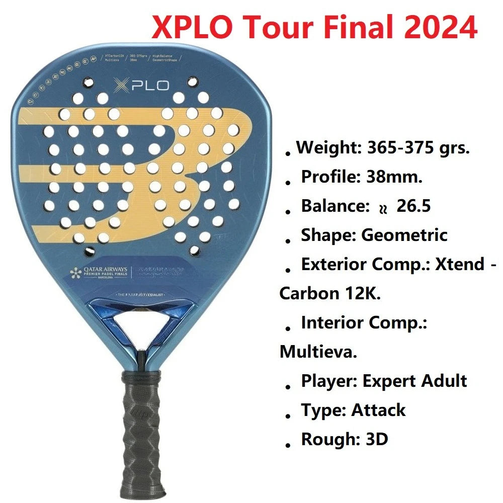 High Quality, Professional Padel Tennis Racket, Soft Face, Carbon Fiber, Lightweight, Fashionable EVA Sports Equipment,New