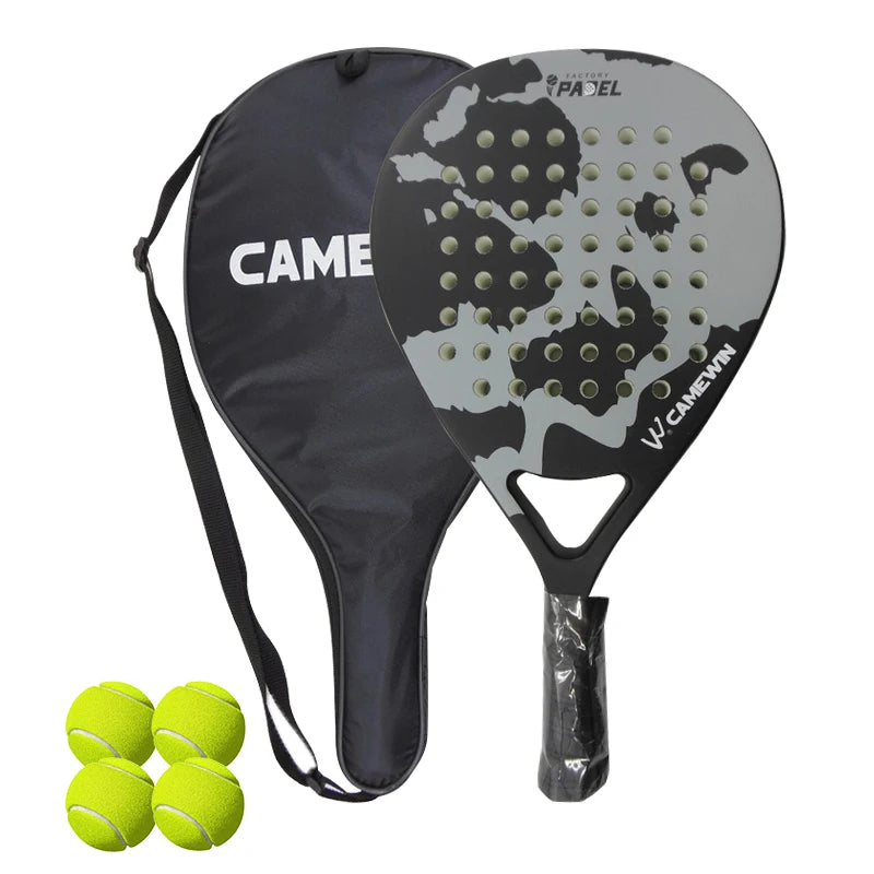 Lightweight Carbon Fiber Cage Padel Racket | Tennis Racquet Sports Equipment Fitness And Health, Good Elasticity, High Quality!