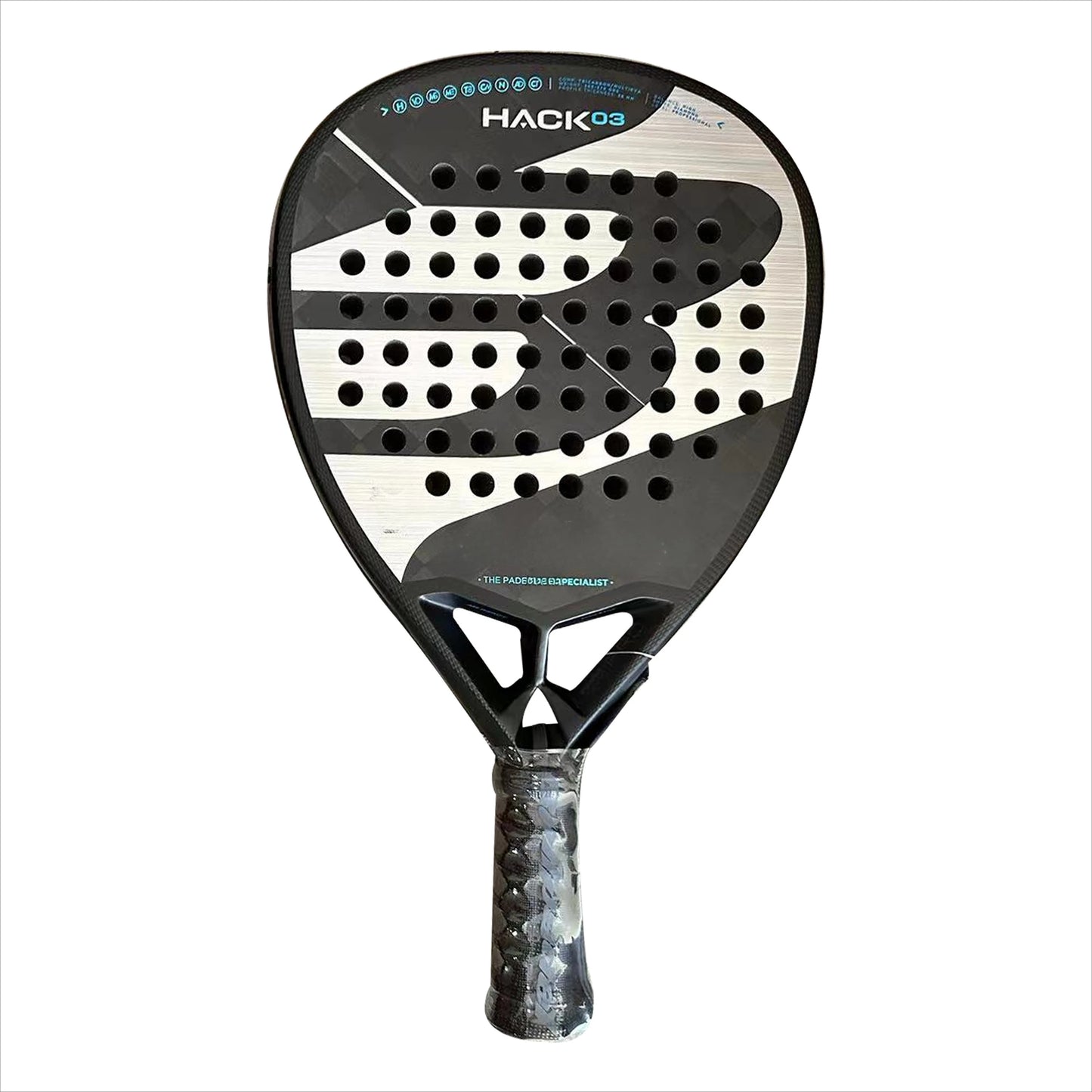 New Padel Racket Carbon Fibre 3K 12K 18K EVA Soft Padel Paddle Round Shape Paddle Racket For Men Women 2023 2024