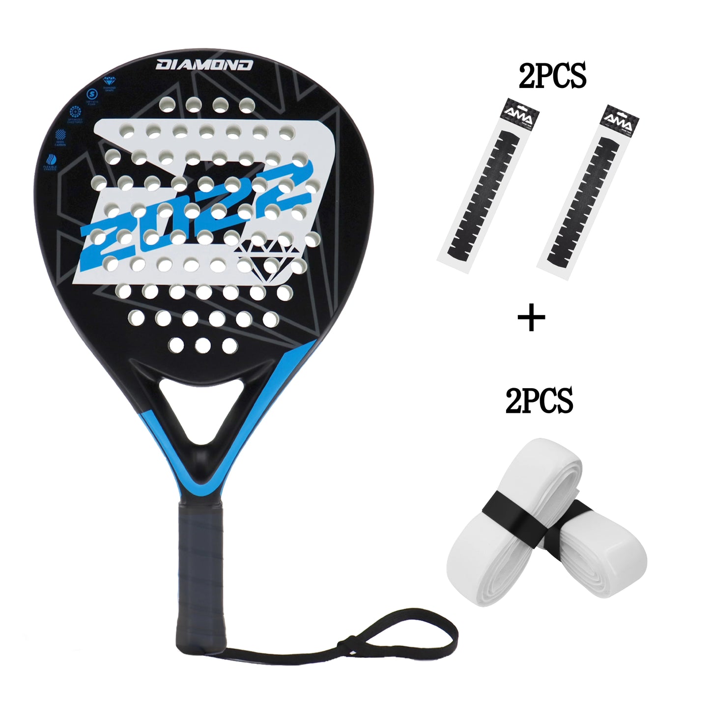 Lightweight Paddle Tennis Racket 2022 Diamond Shape With Precision Holes Carbon Padel Racket Suitable For Beginner To Advanced