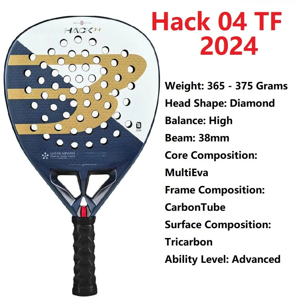New Padel Racket Carbon Fibre 3K 12K 18K EVA Soft Padel Paddle Round Shape Paddle Racket For Men Women 2023 2024