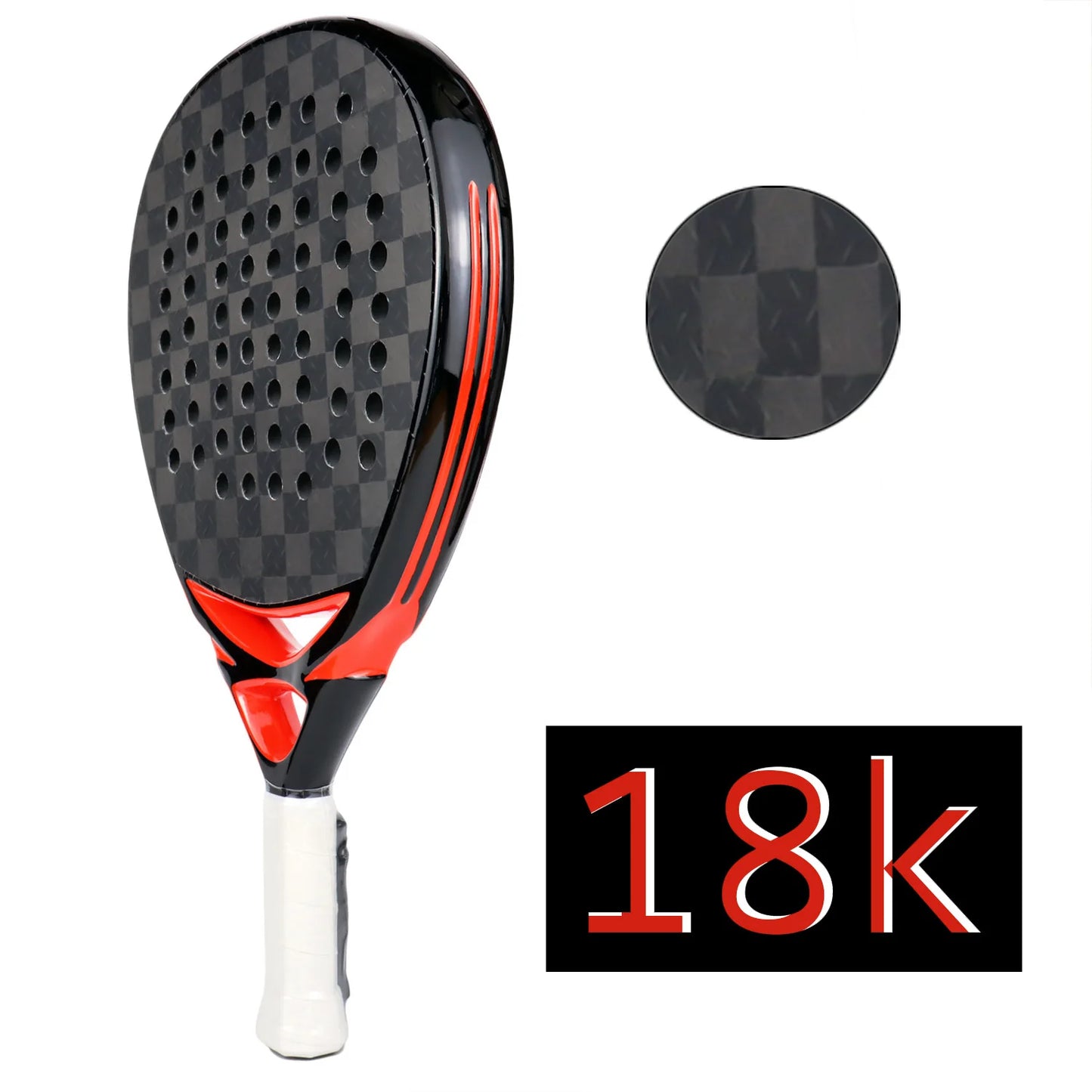 AMASPORT Padel Racket 100%/3/12/18K/Kevlar Carbon Tennis Paddle Racket EVA SOFT 38mm Diamond Shape Tenis Padel Raquete