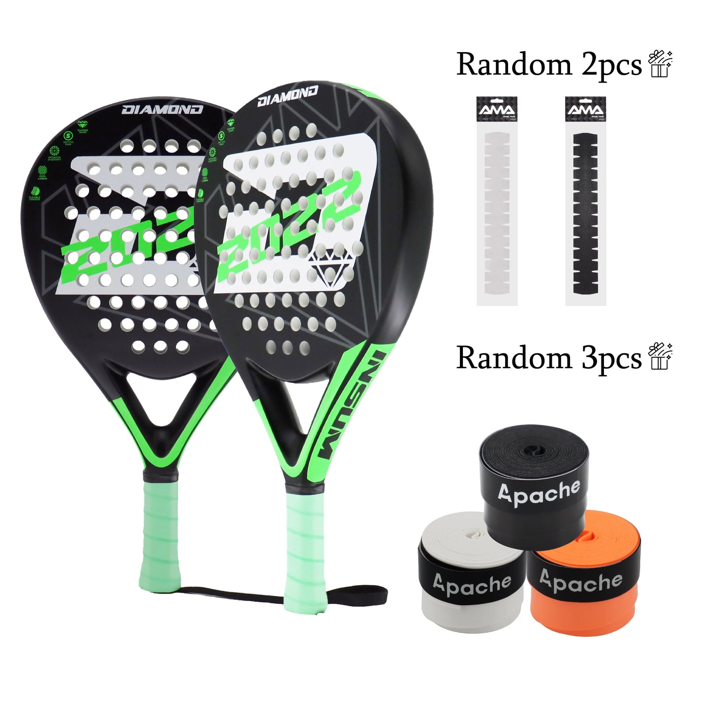 Lightweight Paddle Tennis Racket 2022 Diamond Shape With Precision Holes Carbon Padel Racket Suitable For Beginner To Advanced