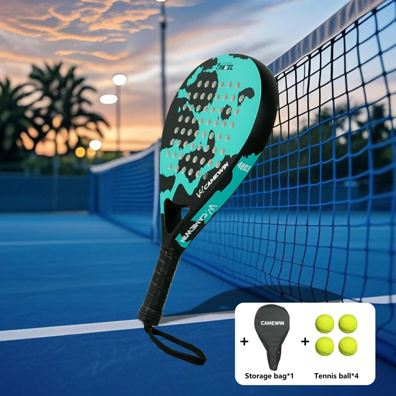 Lightweight Carbon Fiber Cage Padel Racket | Tennis Racquet Sports Equipment Fitness And Health, Good Elasticity, High Quality!