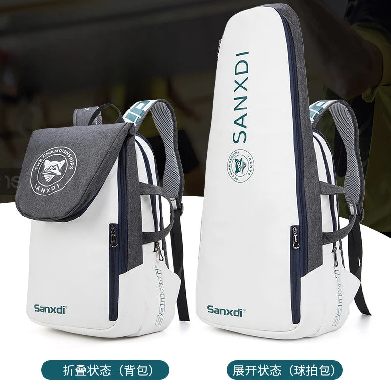 Foldable Tennis Paddle Backpack Squash Badminton Racket Bag Padel Racquetball Carrying Handbag Man Large Capacity Sports Bags