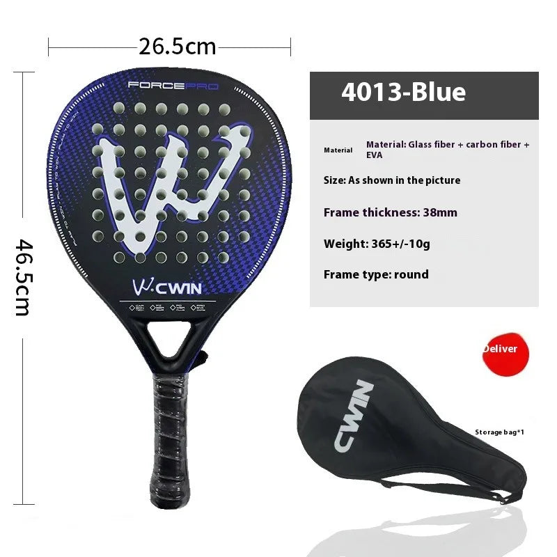 Professional Carbon Fiber Beach Tennis Racket with Bag - Soft EVA Paddle, Lightweight Adult Outdoor Sports Equipment