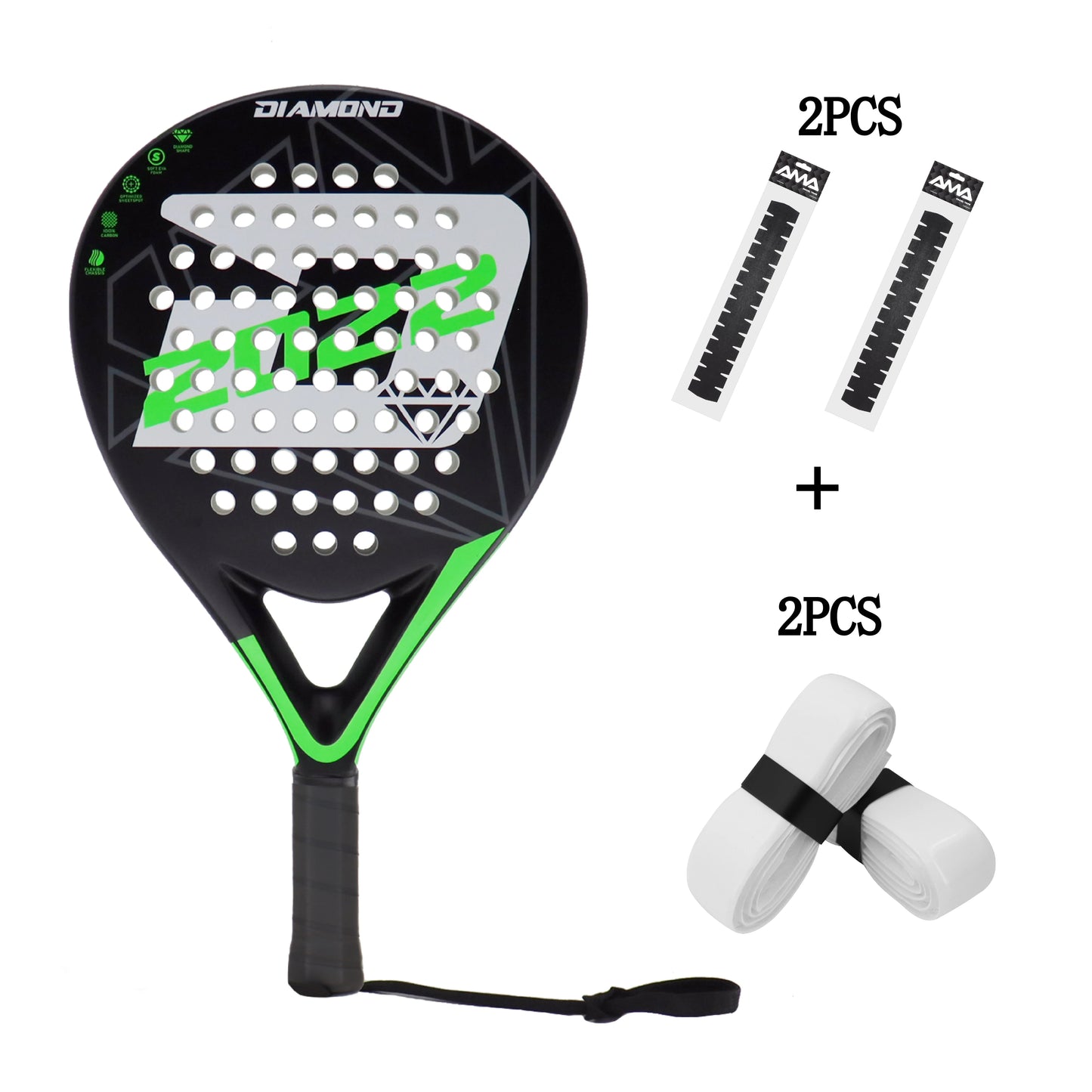 Lightweight Paddle Tennis Racket 2022 Diamond Shape With Precision Holes Carbon Padel Racket Suitable For Beginner To Advanced
