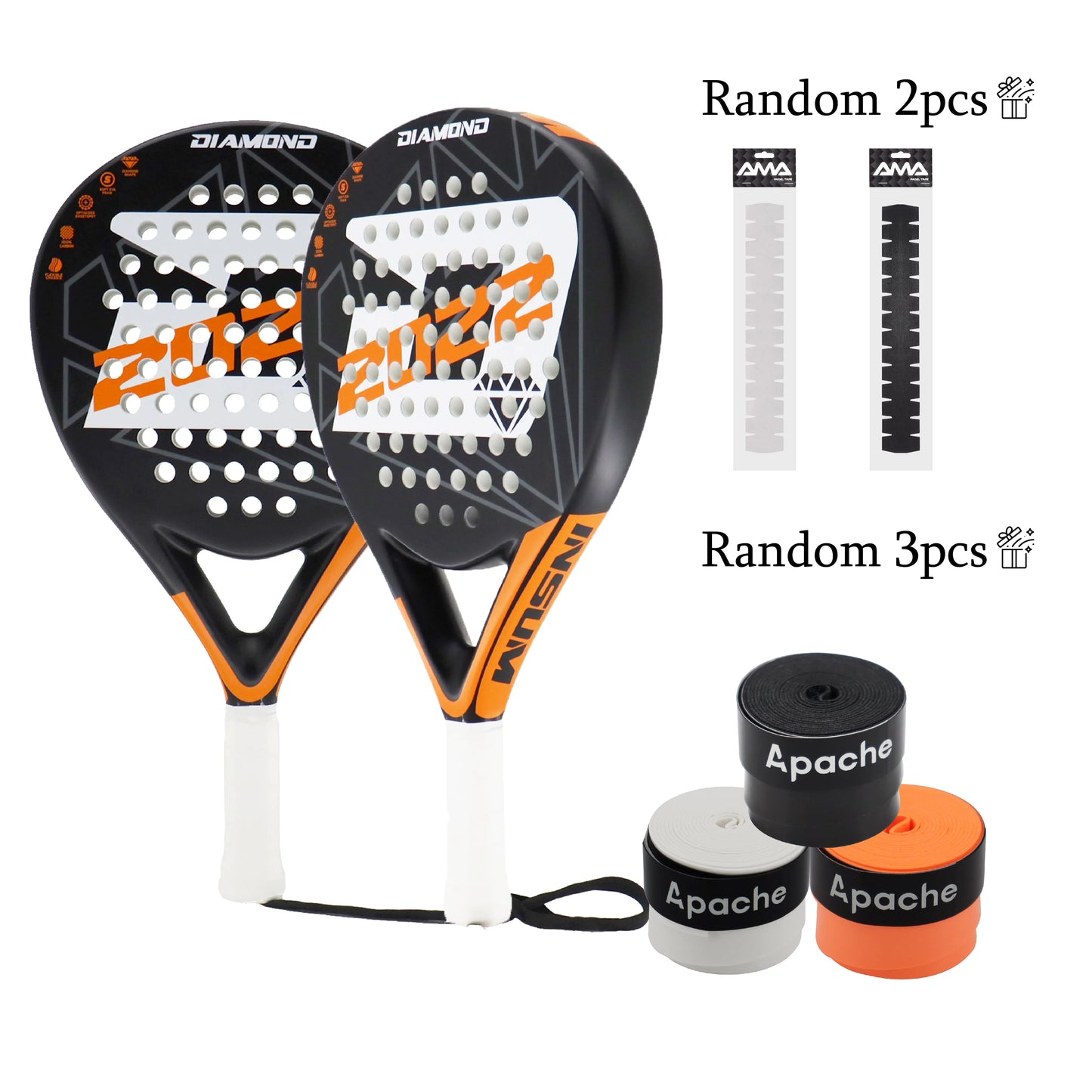 Lightweight Paddle Tennis Racket 2022 Diamond Shape With Precision Holes Carbon Padel Racket Suitable For Beginner To Advanced