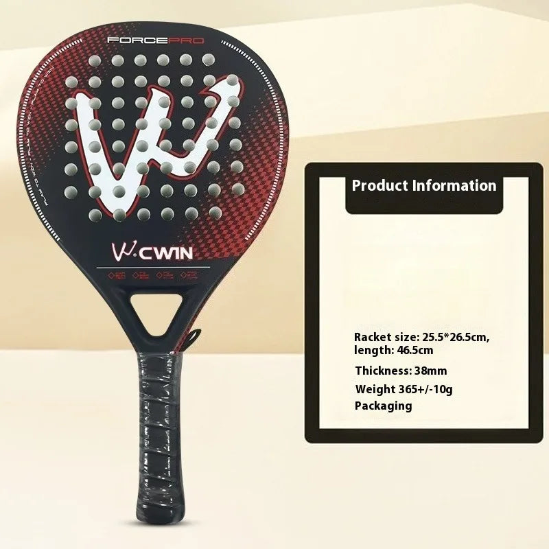 Professional Carbon Fiber Beach Tennis Racket with Bag - Soft EVA Paddle, Lightweight Adult Outdoor Sports Equipment