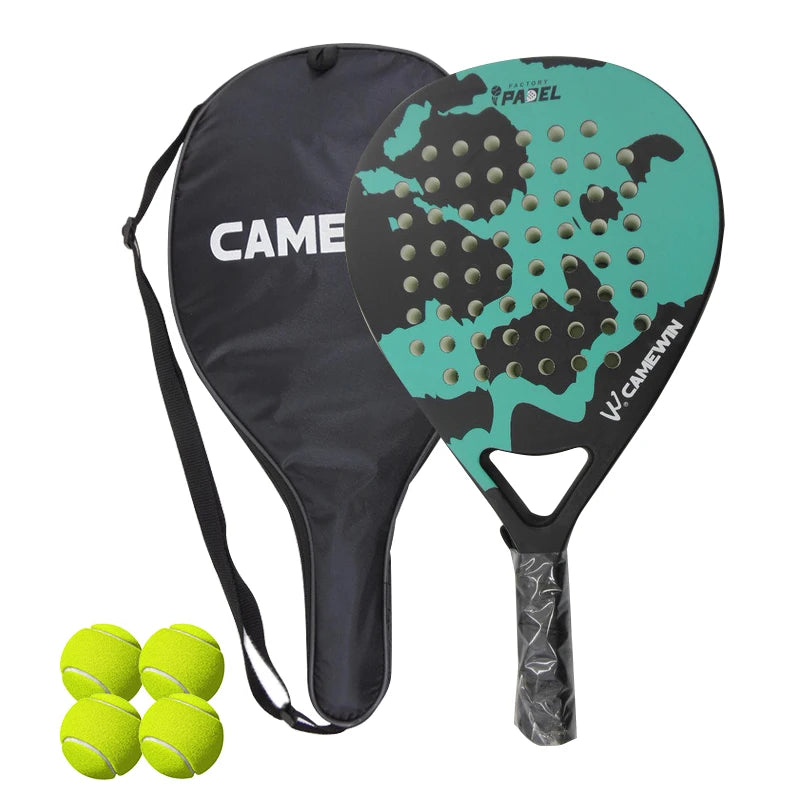 Lightweight Carbon Fiber Cage Padel Racket | Tennis Racquet Sports Equipment Fitness And Health, Good Elasticity, High Quality!