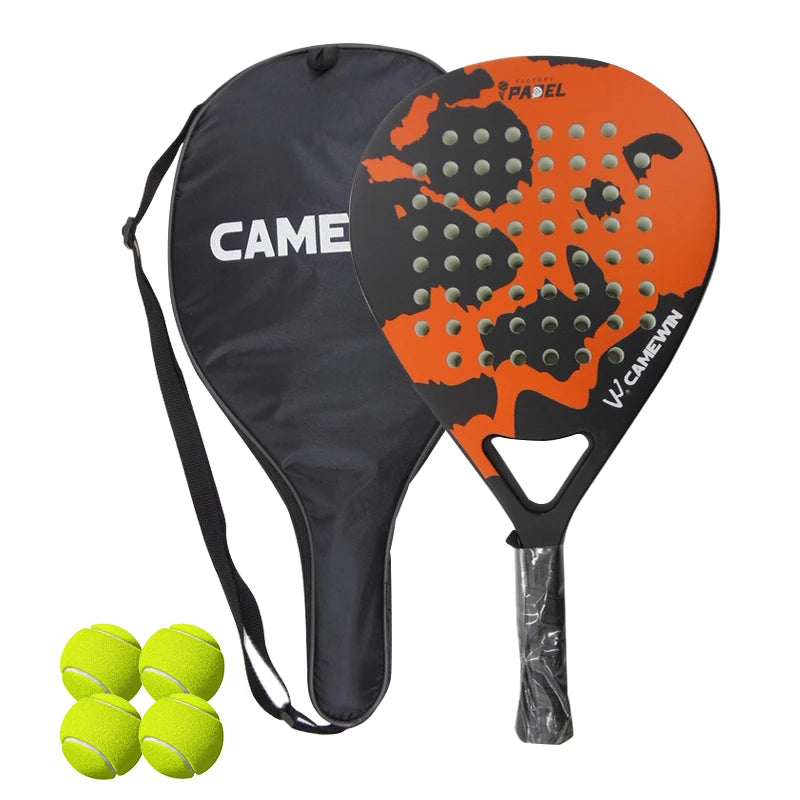 Lightweight Carbon Fiber Cage Padel Racket | Tennis Racquet Sports Equipment Fitness And Health, Good Elasticity, High Quality!