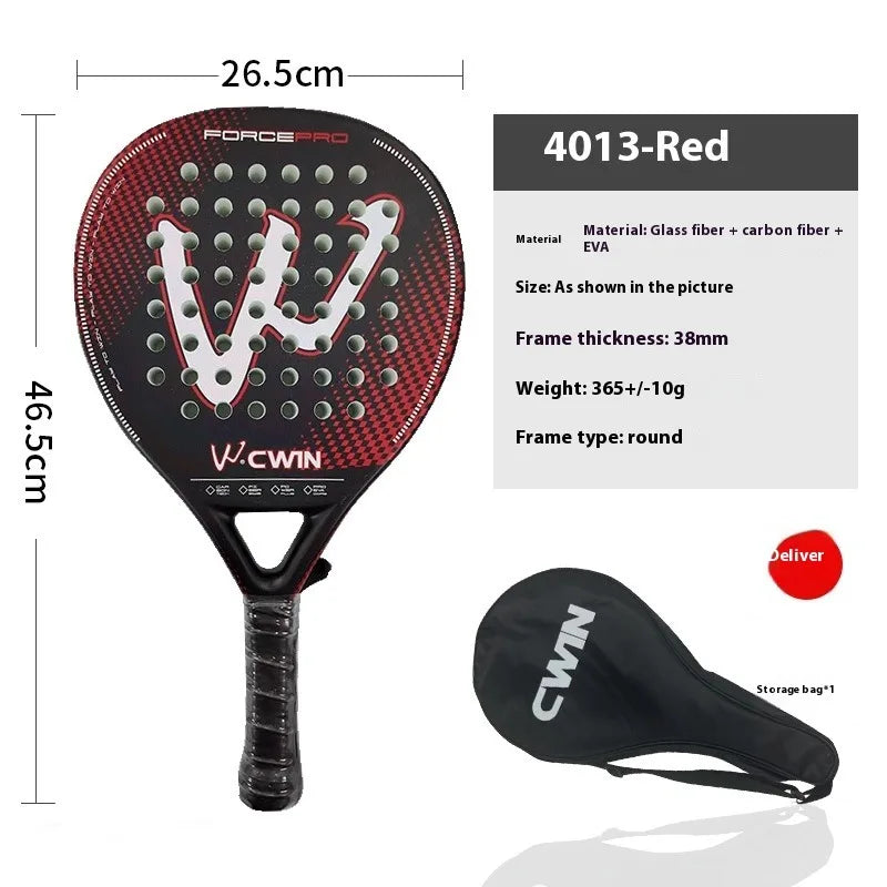 Professional Carbon Fiber Beach Tennis Racket with Bag - Soft EVA Paddle, Lightweight Adult Outdoor Sports Equipment