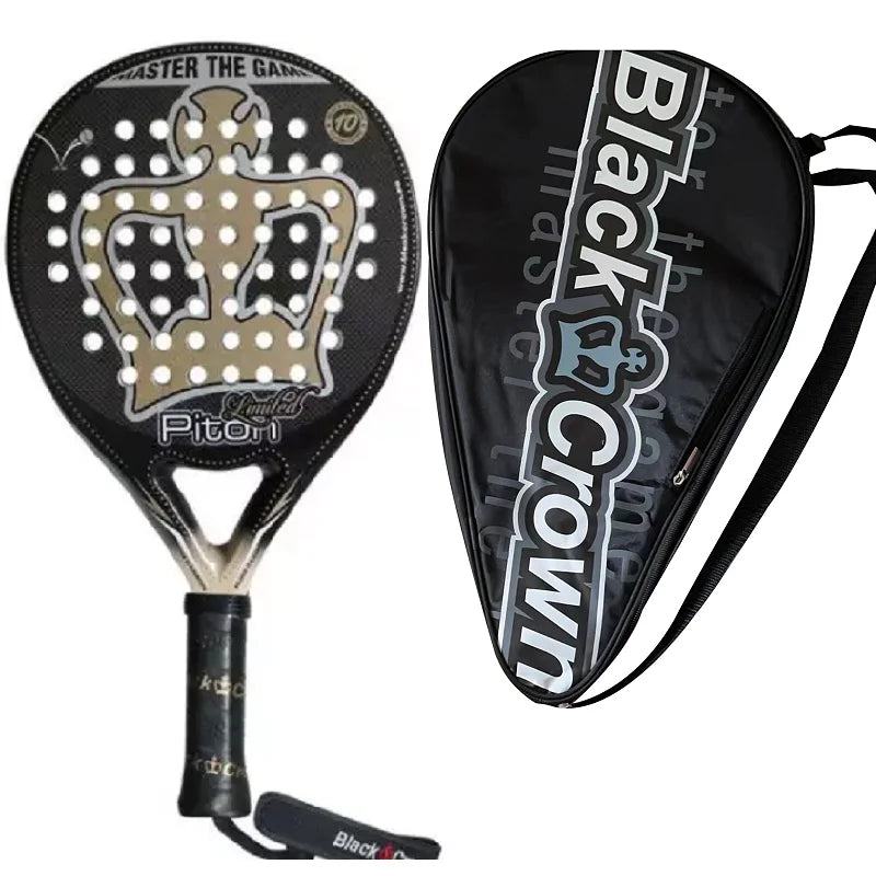 New Padel Racket Carbon Fibre 3K 12K 18K EVA Soft Padel Paddle Round Shape Paddle Racket For Men Women 2023 2024