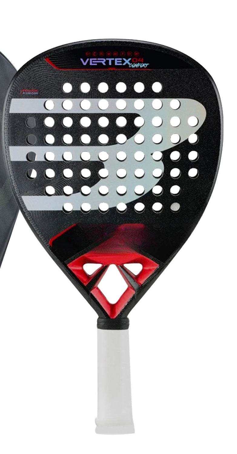 New Padel Racket Carbon Fibre 3K 12K 18K EVA Soft Padel Paddle Round Shape Paddle Racket For Men Women 2023 2024