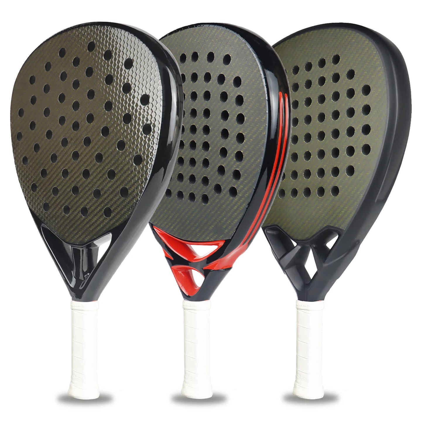 AMASPORT Padel Racket 100%/3/12/18K/Kevlar Carbon Tennis Paddle Racket EVA SOFT 38mm Diamond Shape Tenis Padel Raquete